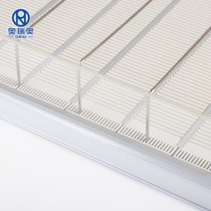 Customized shelf display racks for refrigerator system adjustable roller shelf aluminium material roller shelf racks.
