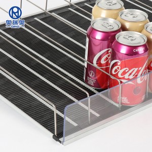 ORIO Convenience Store Beverage Display Shelf Roller Track Shelf System