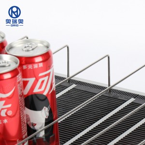 Supermarket Roller Shelf Pusher System For Drinks