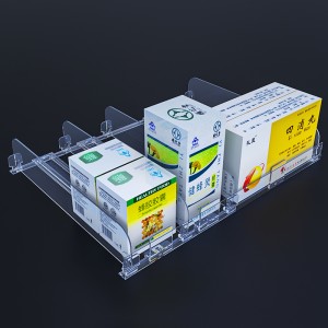 Convenience Store Tobacco Cigarette Plastic Shelf Pusher Pushers And Dividers For Cigarette Shelves