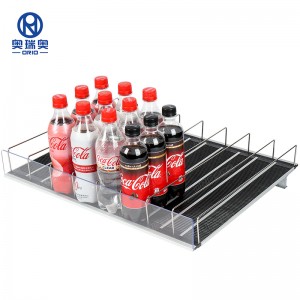 Verstellbare Soda-Regalrollen-Schwerkraftrollen für Kühlschrank-Getränkeschiebersystem