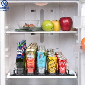 Dispenzues pijesh me rregullim të gjerësisë për organizues të kanaçeve të gazit në frigorifer Glide për organizues pijesh vetë-shtytës në frigorifer për qilar