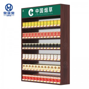Custom and Adjustable cigarette cabinet Supermarket or tobacco display cabinet with shelf pusher racks