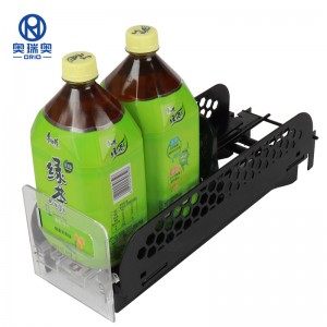 Width Adjustable or Customized Refill Spring Loaded Shelf Trays Pushing System Metal Pusher for supermarket Retails stores