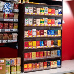 Mei Spring pusher systeem Metal Tabak Shelf flier steande sigaretten display rekken Kast foar supermerk as gemak