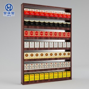 מדפי תצוגה מותאמים אישית במפעל טבק מדף ארון תצוגת סיגריות חנות עשן
