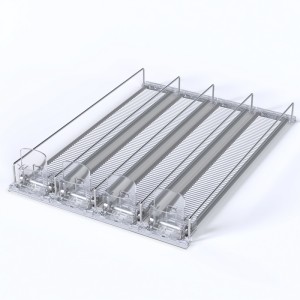 ORIO Customized Grocery Drink Pusher Rollers Shelf System Gravity Roller Track