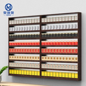 ໂຮງງານຜະລິດ Custom Display Racks Tobacco Shelf Smoke Shop Cigarette Display Cabinet Shelf
