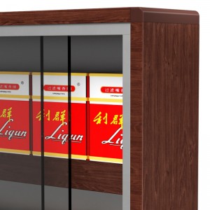 不同尺寸的强力烟草铝制香烟展示柜，带推杆烟草架，带门