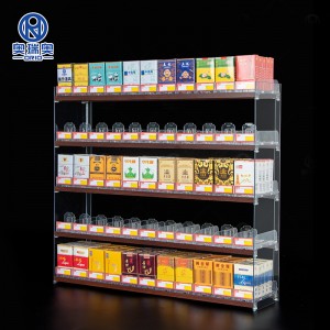 Tobacco Shelf Large Capacity Shelves Flat Cigarette Display Rack Supermarket Countertop display cases
