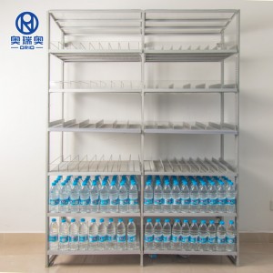 Easy Adjustable Display Shelf Racks With Pusher System Large Roller Shelves