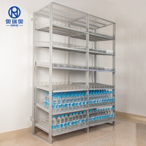 Customized Display Rack Roller Shelves Dividers Supermarket Smart Sliding Products