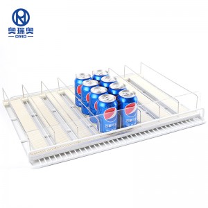 Front Stopper Acrylic Gravity Feed Roller Shelf para sa C-Stores Cooler Display Shelf Convenience O Supermarket Store
