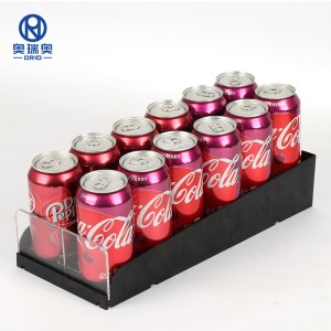 Durable Beverage Roller Shelf Display Box Drink Bottle Pusher Retail Stores