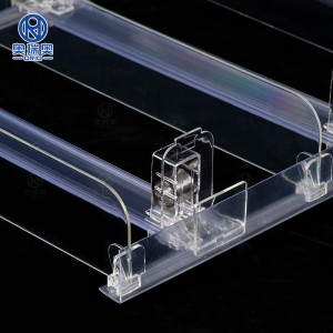 Automatic Clear Retail Shelf Divider System Strong Spring Pusher for Tobacco Display Cigarettes Plastic Shelf Pusher