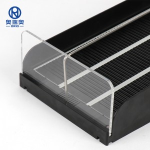 Convenience Store Beverage Roller Shelf display box wine drink or cigarette Pusher and Strong lubricity roller shelf