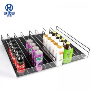 Custom Shelf pusher beverage display auto feed for refrigerator or Grocery shelf gravity roller shelf pushers