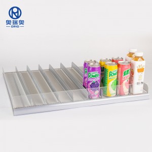 Supermarket Flex Gravity Roller Shelving System Beverage Pusher System Ratidza Rack