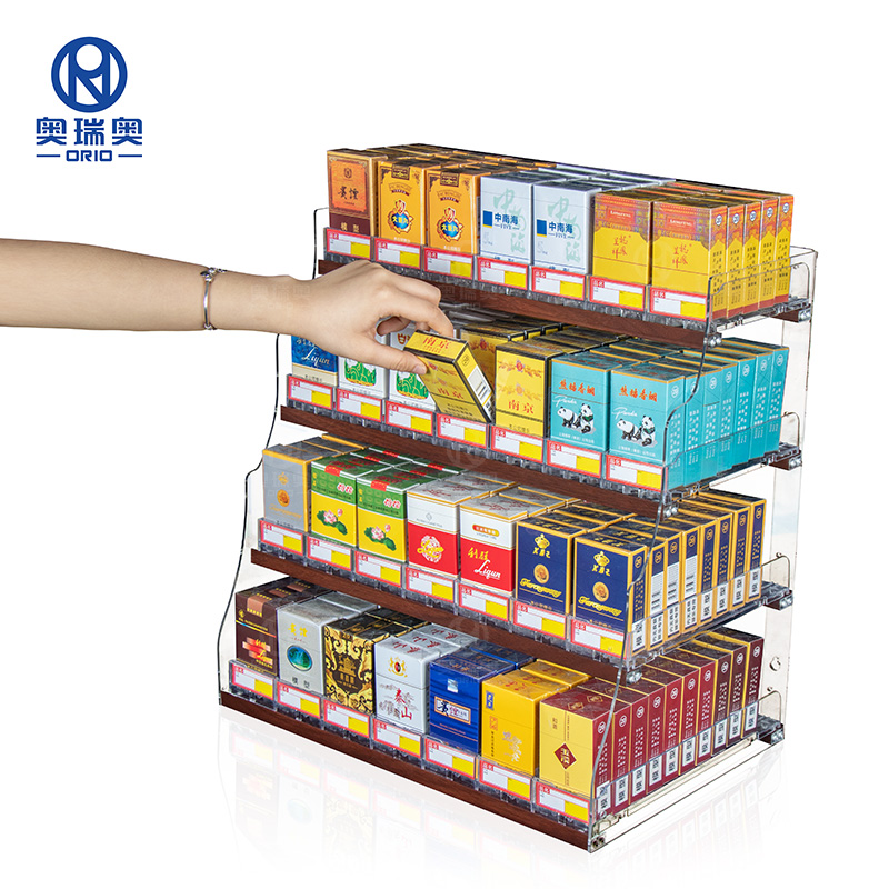 Factory Cheap Hot Tobacco Display Cabinet - Small Display Case Trapezoidal Racks Tobacco Stores Display Shelf Cigarette Shelves   – ORIO
