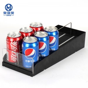 Convenience Store Beverage Roller Shelf display box wine drink or cigarette Pusher and Strong lubricity roller shelf