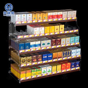 OEM/ODM China Custom Smoke Cabinet - Trapezoidal Display Racks Tobacco Stores Display Shelf Cigarette Shelves Counter display stand – ORIO