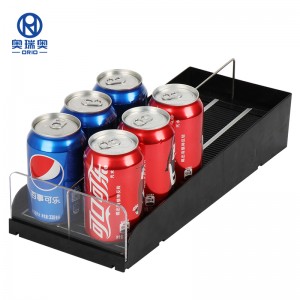 Återförsäljare Display Avdelare Skräddarsydd Plast Beverage Roller Display Box