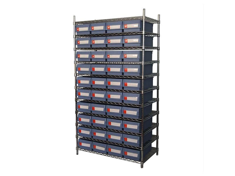 Factory wholesale Storage Bins Garage Storage - Wire Shelving With Shelf Bins WSR15-4M – Guanyu