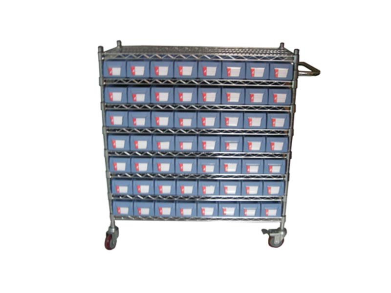 Manufactur standard Large Plastic Storage Bins - Wire Shelving Trolley With Shelf Bins WST11-3109 – Guanyu