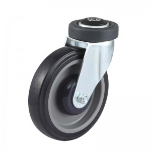 OEM China Factory 5 Inch Single Dish Elevator Shopping Cart Castor Replacement Trolley Wheel Caster EP5 Series Bolt hole type swivel polyurethane caster