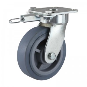 Industrial Caster Direction lock-shock resistance Swivel TPR/PU/Endurant Wheel(Zinc-plating)