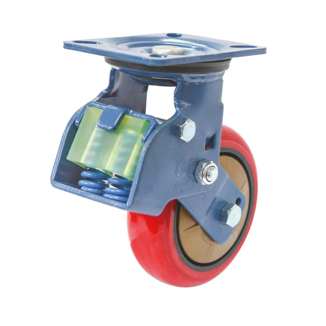 Factory Supply Casters With Brakes - EH19 Series-Shock absorbing type-Swivel/Rigid(Double spring)(Baking finish) – GLOBE