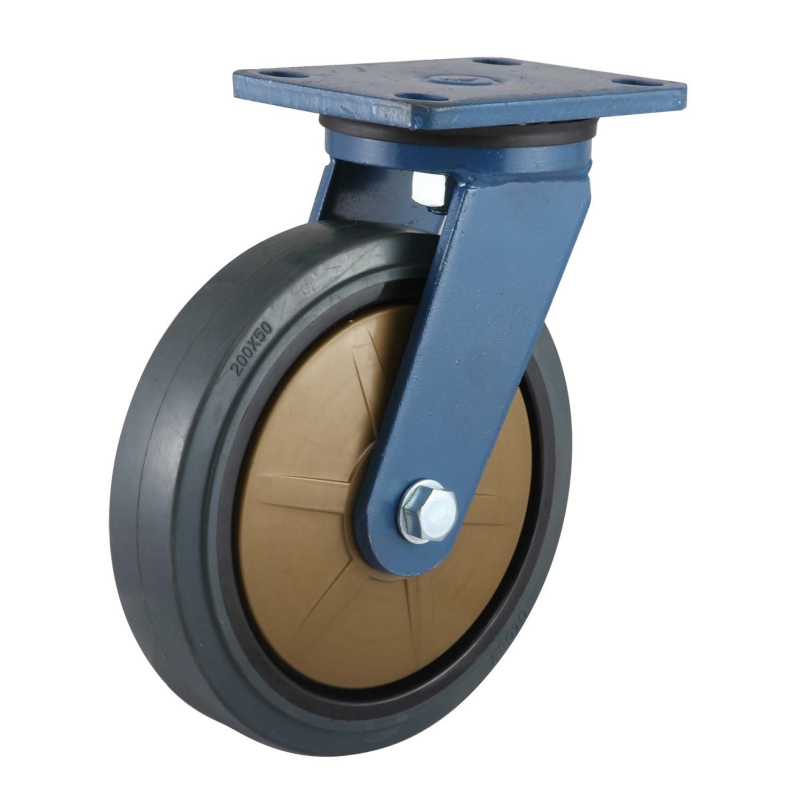 Factory Cheap Hot Hand Truck Casters Wholesale - Extra Heavy Duty Rubber Top Plate type-Swivel/Rigid/Brake Caster(Baking finish) – GLOBE