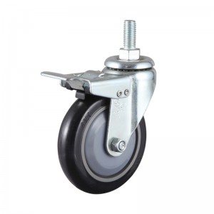 Trolley Ball Bearing Caster Wheel With Threaded Stem Swivel Type