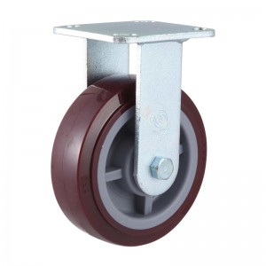 Industrial Heavy Duty PU Swivel/Rigid/Brake Trolley Caster Wheel (Zinc-plating)