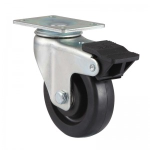 Middle Duty Caster Rigid/ Swivel with Conductive Rubber Wheel for industrial Machine