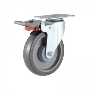 China PU Trolley Wholesale Caster Wheel Manufacturers Swivel With Brake