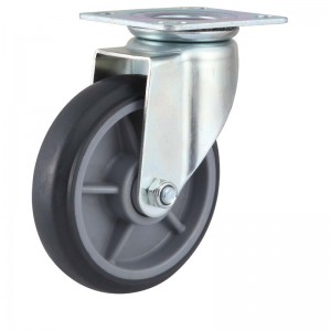 Shopping Cart Caster Manufactures Hotel Trolley Soft TPR Swivel Castor
