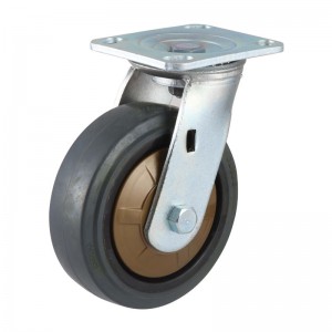 factory customized Iron Cast Polyurethane Castor - Heavy Duty Double Ball Bearing Rubber Caster Wheel With Swivel/Rigid/Brake Type(Zinc-plating) – GLOBE