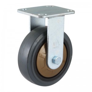 Heavy Duty Double Ball Bearing Rubber Caster Wheel With Swivel/Rigid/Brake Type(Zinc-plating)