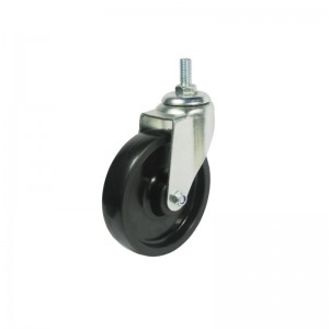 Caster PP High Quality Wheel China Factories Threaded Stem With Brake