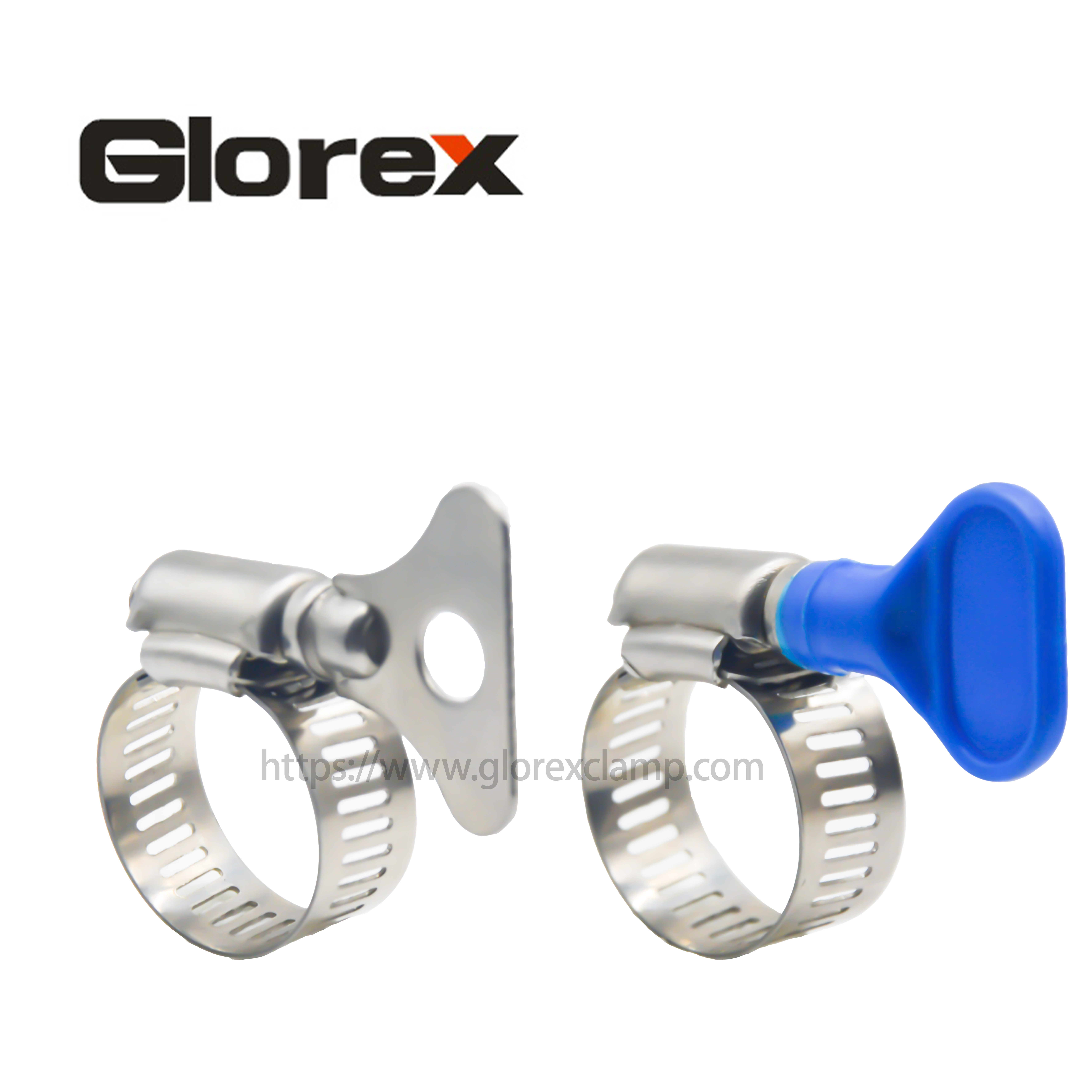 Wholesale Price China Heavy Duty C Clamps - 12.7mm American type hose clamp with handle – Glorex