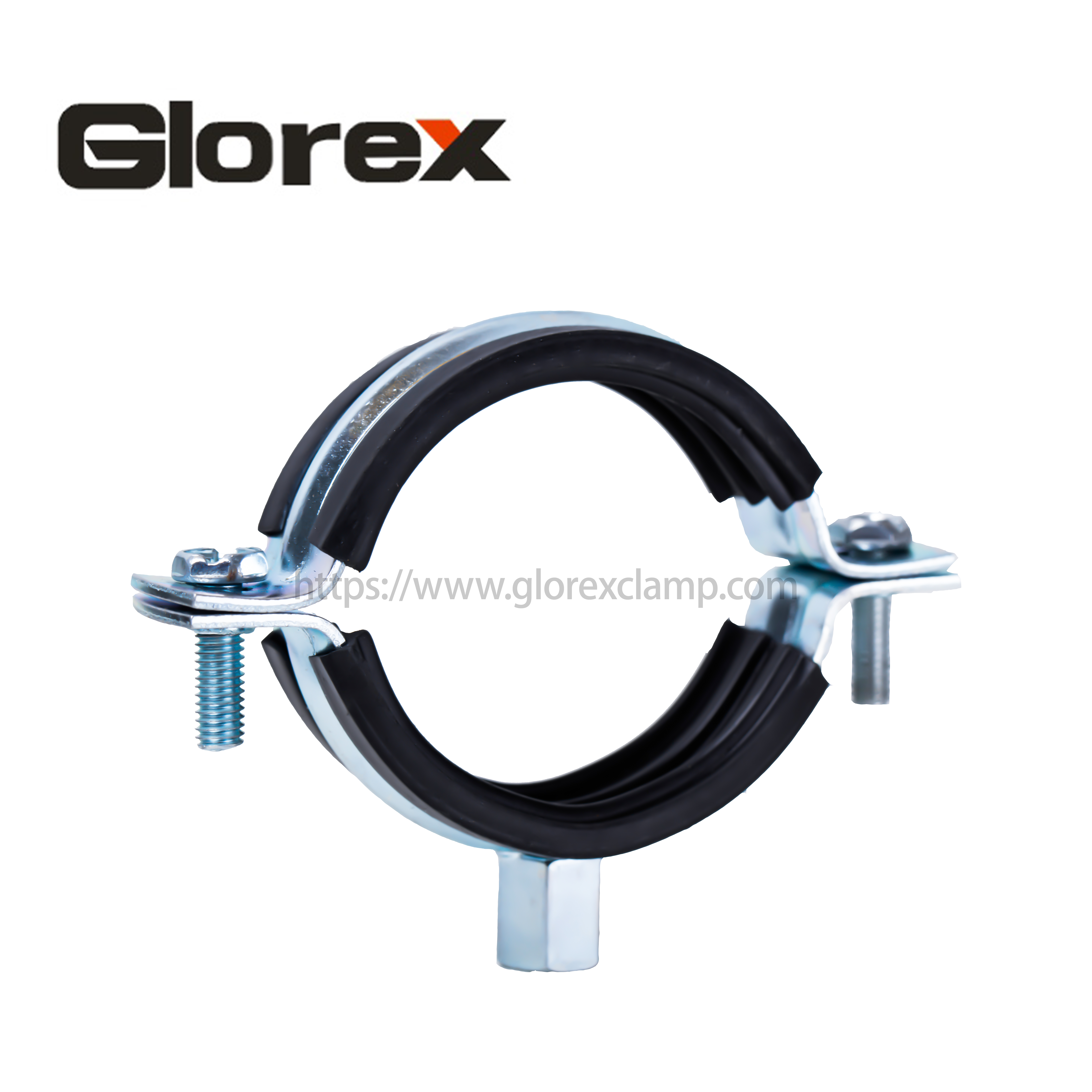 Wholesale Price mason clamp - Heavy duy pipe clamp with rubber – Glorex