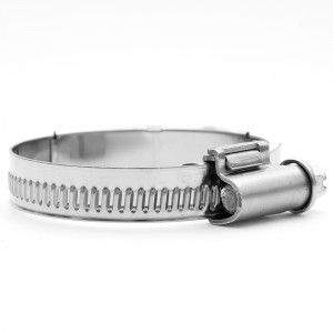 Industrial Quality 12mm Width Riveting DIN3017 Germany Type Hose Clamp With Compensator