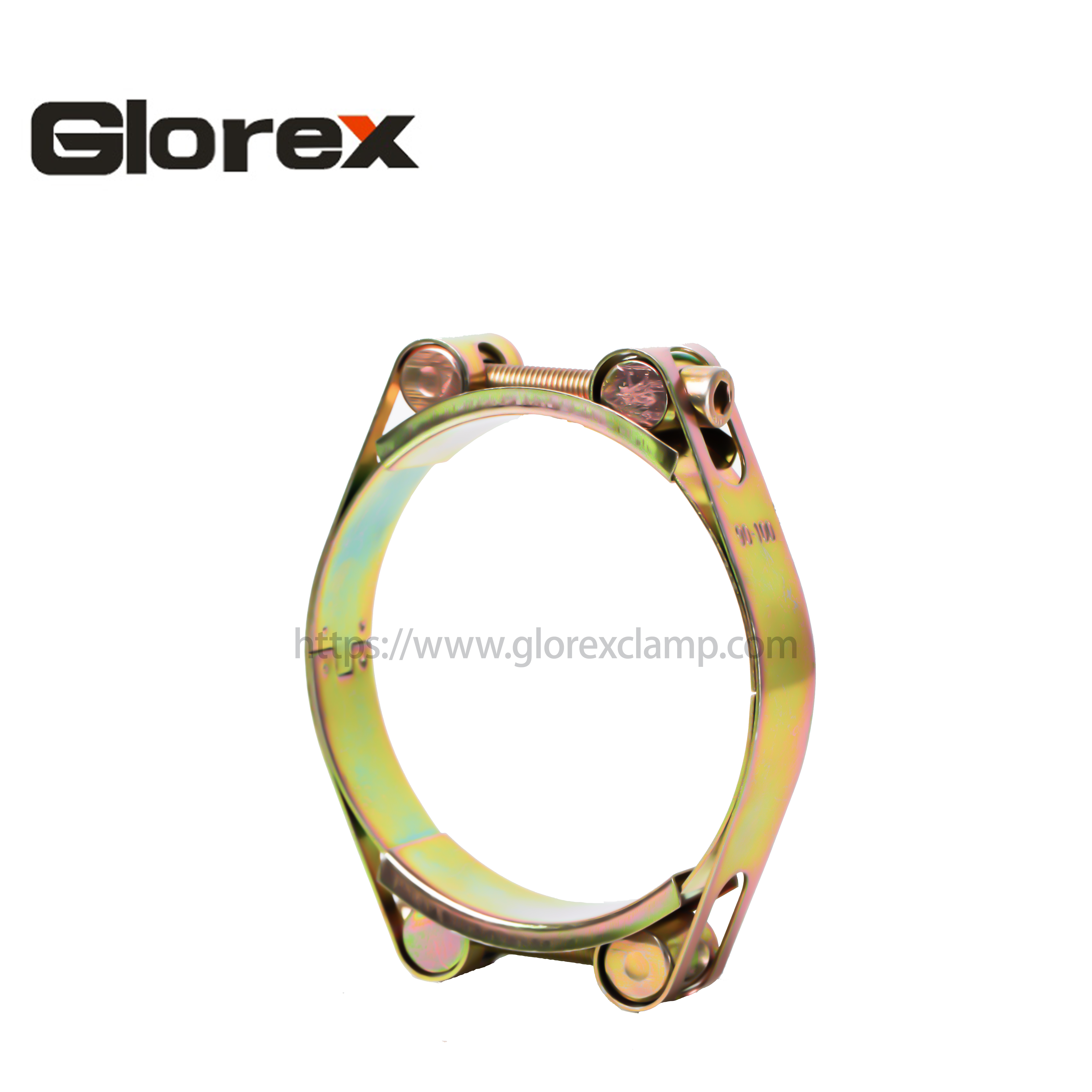 Factory Cheap Crimp Type Hose Clamps - Robust clamp with double bolts – Glorex