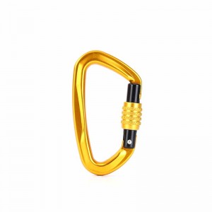 Lowest Price for Screwgate Locking Carabiner - High Strength 7075 Aviation Aluminum C-shaped (Screw-lock/Quick Release ) Carabineer GR4205  – Glory