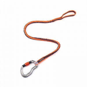 Factory Free sample Tethering Tools Working At Height - Reflective Pleated Shock-absorbing Tool Lanyard (with single carabineers) GR5132 – Glory