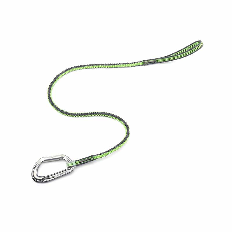 Reflective Pleated Shock-absorbing Tool Lanyard (with single carabineers) GR5133 Featured Image