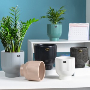 Nordic Modern Succulents Planter flower pots large ceramic plant pots with រន្ធបង្ហូរ