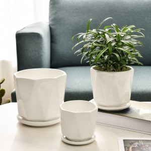 Wholesale Octagon Ceramic Plant Pots