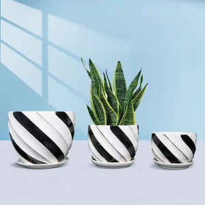 Forniture da giardino Fioriera unica Vaso per piante Piccolo vaso da fiori in ceramica